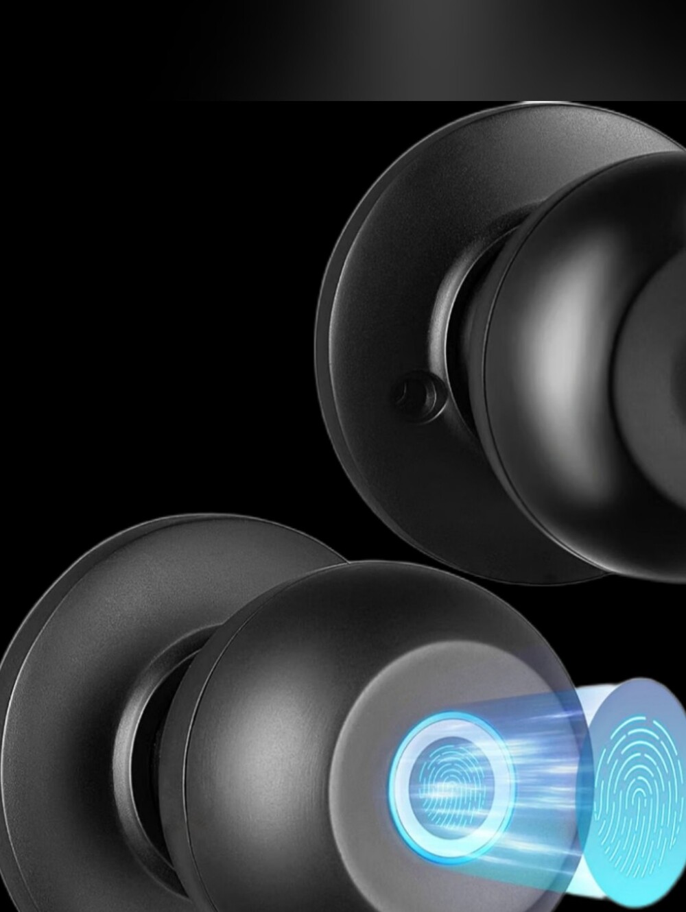 Vevor Smart Bluetooth Fingerprint Door Lock Knob - Black